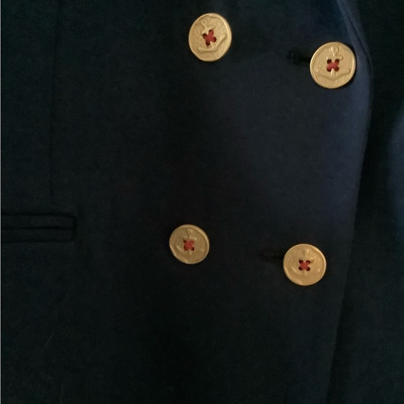 J. McLaughlin Navy Blue Warrington Double-Breasted Blazer - Picture 5 of 10